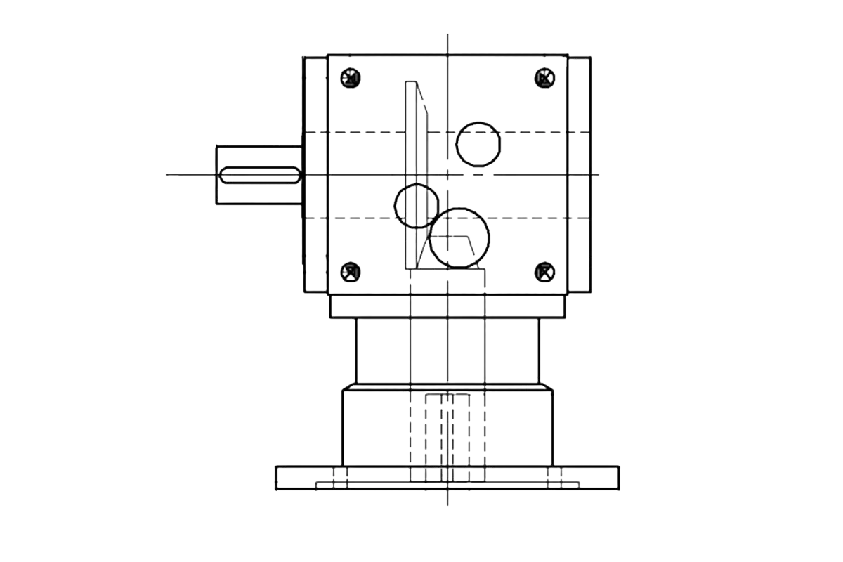 RINVII POWERGEAR CAD, immagine di sezione di rinvio